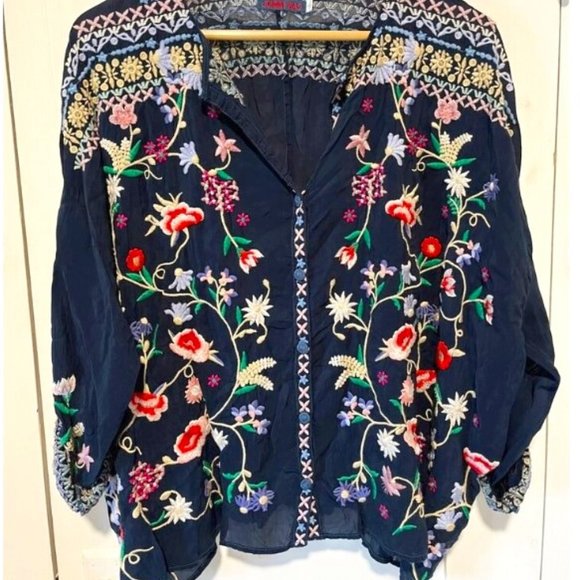 Jonny Was | Tops | Lovely Johnny Was Button Down Blouse Floral ...